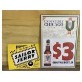 Old style beer sign, sailer Jerry rum