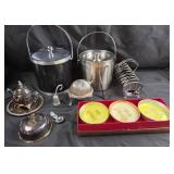 Ice Buckets, Silver-Plated Tableware, Candles