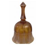 Fenton AmberOpalescent Glass Bell With Fluted Desi