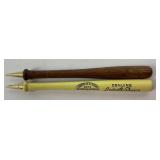 2 Louisville Slugger Baseball Bat Ink Pens -
