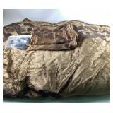Brown Throw Blanket With Bag of Accessories