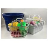 Plastic Baskets, Buckets, and Storage Containers