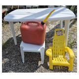 Plastic Patio Table 33 in. X 54 in. , Gas Can 5