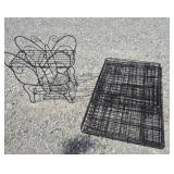 Wrought Iron Butterfly Rack & Dog Kennel