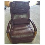 La-Z-Boy Burgundy Leather Rocker Recliner