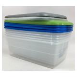 (4) Sterlite Shoe boxes with lids, Shoe box