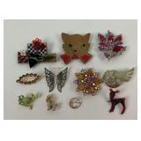 Beautiful Vintage Brooch Pin Collection
