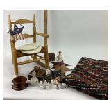 Wooden Chair, Stars, Rug, Decorative Figurines