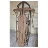 Champion Sled With Classic Wooden Slats And Metal