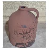 Redware Stone Jug 13 in. H & 9.5 in. Across