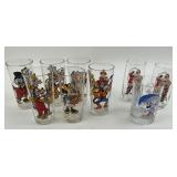 Vintage Disney Pepsi & Coca-Cola Santa Glasses