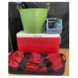 L L Bean Adventure Duffel, Coleman Cooler, Mainsta