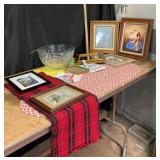 Braided Runner, Plaid Runner, Wall Art, Punch Bowl