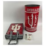 Vintage Indian Hoosiers Trash Can, Blanket, & Ping