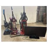 3 vacuums, Westinghouse TV. Nonworking