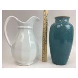 Vases: Pfaltzgraff Pitcher, Blue Crackle