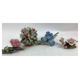 Floral Porcelain Sculptures by Royal Horticultural