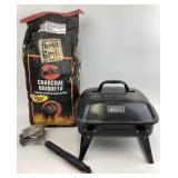 Backyard Tabletop Grill, Grate Scraper, Charcoal B