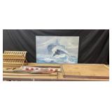 Wood Dish Rack, Shovel, Canes, Tillamook Rock Ligh