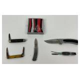 Cigarette Case & 5 Pocket Knives