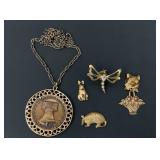 Bicentennial metal and costume jewelry