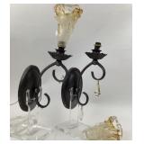 Bronze Wall Sconces With Glass Shades