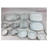 CorningWare White Bakeware With Glass Lids