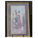 E. Joors 1903 Signed Artwork 'Woman with Chrysant