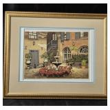 Framed Courtyard Scene Print