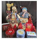 Christmas Tins, Snowman Decor