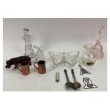 Artmark Unicorn Pink Glass Bell, Crystal Butterfly
