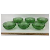 E.O. Brody Co. Green Glass Bowls