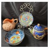 Dunoon Plate, Rubicon Pitcher, Teapot, Japanese Bo