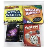 Board Games Including Yahtzee, Wits & Wagers