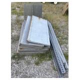 Metal shelving unit, metal mesh roll