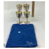 Silverplated Goblets With Storage Bag