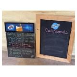 Miller light lighted board, Blue moon chalkboard