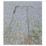 Wrought Iron Shepherds Garden Hooks (2) One Has