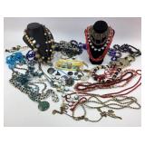 Costume Jewelry: West Germany beaded necklace,