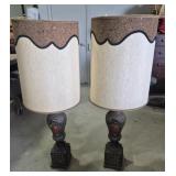 Table Lamps (2) Featuring A Distinct Sculptural