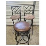 Kitchen Bar Height Folding Stools With Suede S