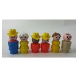 (6) Vintage Fisher-Price Little People