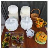 Ceramic Pumpkin Containers, Fruit Pitcher, Glasswa