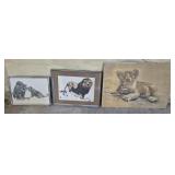 Lithograph Animal Prints Signed By Artist