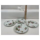 Andrea By Sadek Strawberry Plates, Milk Glass Boot