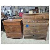 Wood Dressers (2) Curved Front 3 Drawer 21 in. X