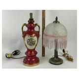 Decorative Table Lamps, Porcelain, Glass