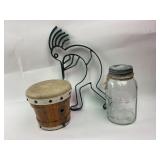Kokopelli Metal Wall Sculpture, Vintage Hand