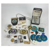 Sterling Silver Masonic Pin .93 g TW, Costume