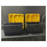 (4) Black Storage Containers w/ Lids